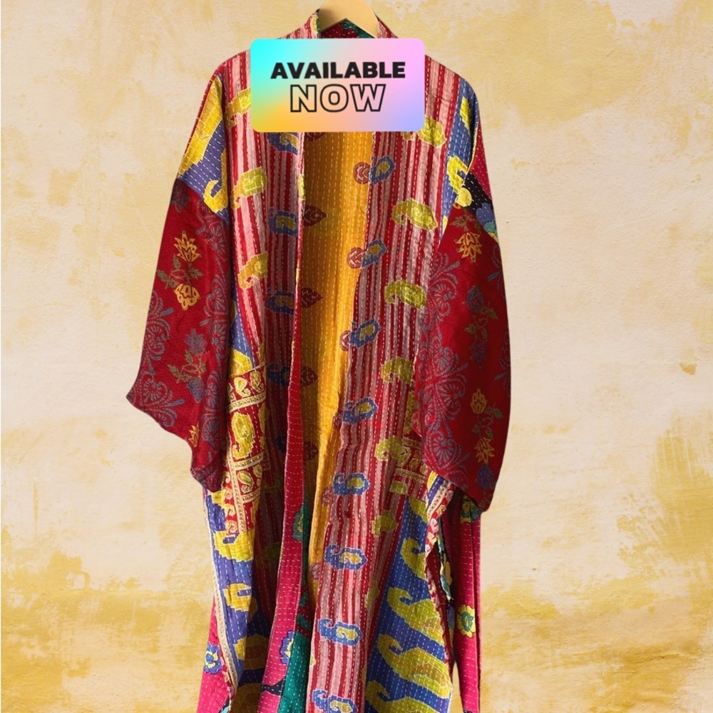 Available Now handmade Kantha duster… One Sz fit S-22